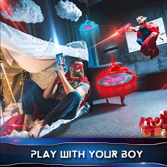 2 Laser Tag Gun Game W/ 2 Flying Toy Drones Target - Picture 5 of 7